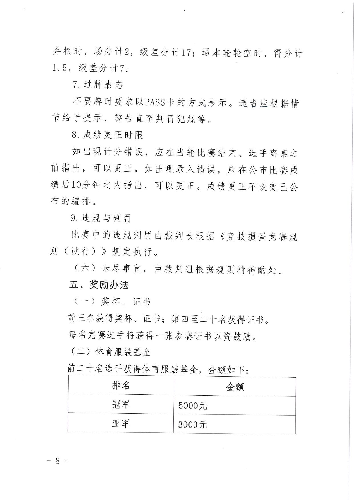 中国职工竞技掼蛋锦标赛（天津站）比赛通知 第 8 页
